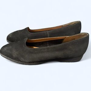 Vintage Black Suede Flats